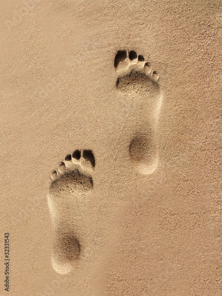 Obraz Fussabdrücke versetzt