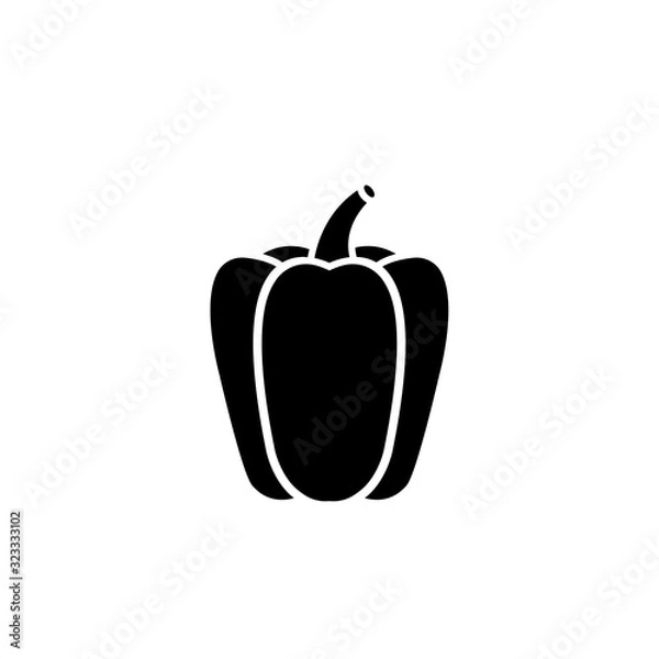 Fototapeta Pepper icon vector illustration isolated on white background