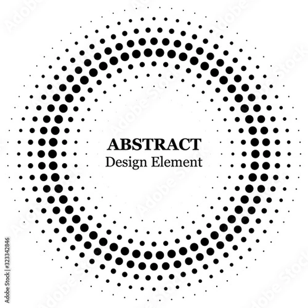 Obraz Halftone dotted background. Halftone effect vector pattern. Circle dots isolated on the white background..