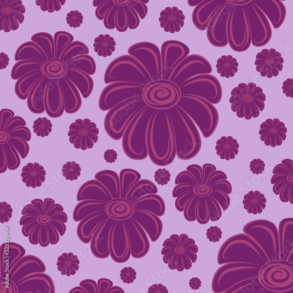 Fototapeta seamless pattern with flowers