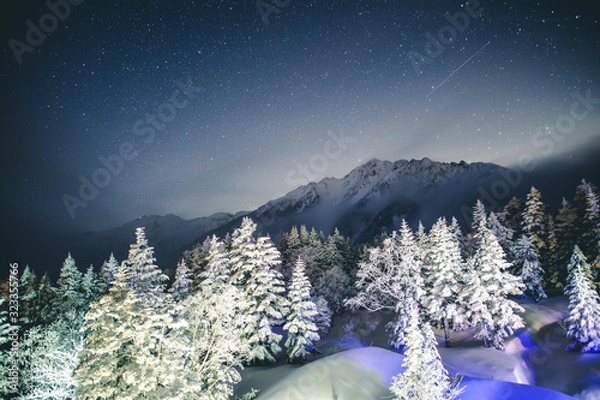 Obraz 新穂高ロープウェイの星空