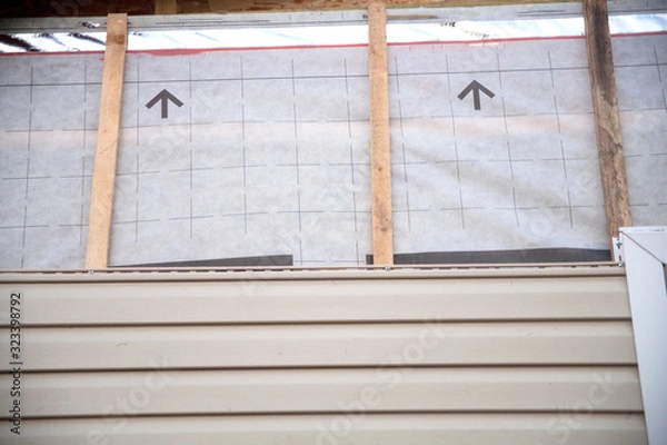 Obraz with house siding background