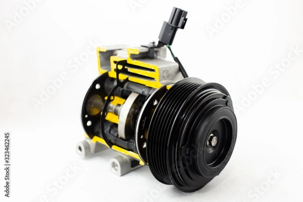 Fototapeta Air conditioning compressor with a cut view