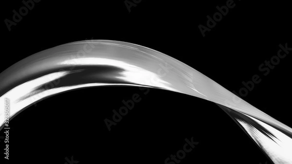 Fototapeta Abstract silver marble texture. Black and white wave background. Silver liquid texture. Silver metallic surface. Abstract design or art element for your projects.