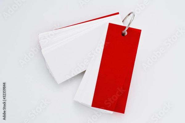 Fototapeta 白背景に単語カードのアップ