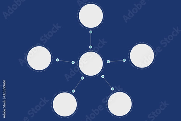 Obraz abstract background with blue circles