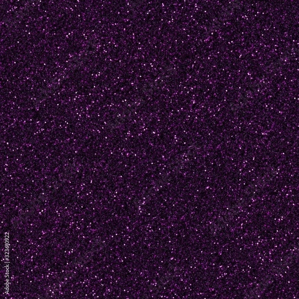 Fototapeta Dark purple, fuchsia, magenta glitter, sparkle confetti texture. Christmas abstract background, seamless pattern.