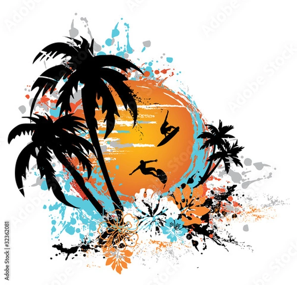 Obraz summer illustration