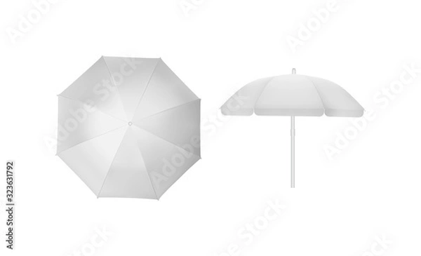 Fototapeta sun umbrella isolated on white background mock up vector