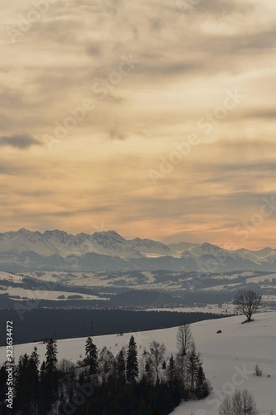 Obraz sunrise in mountains