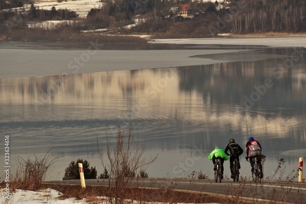 Obraz fishing at sunset