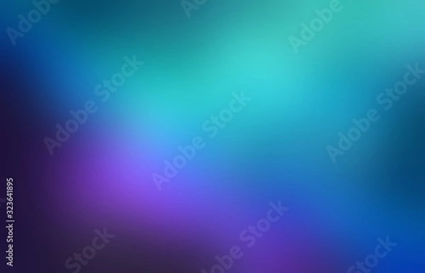 Fototapeta Background gleam dark violet blue green gradient. Texture silk glow blurred. Illustration defocus abstraction. Low light.