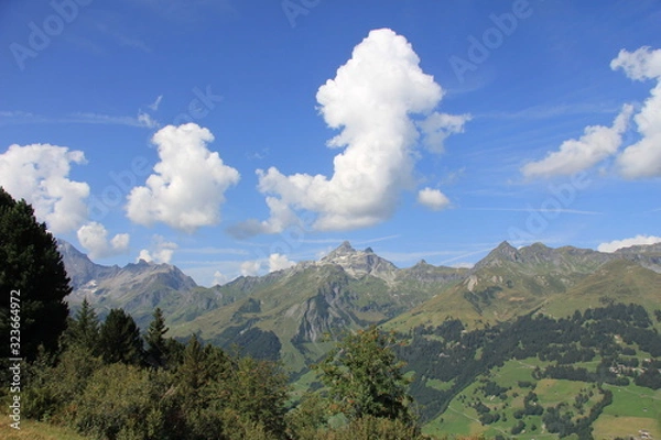 Obraz Alpenpanorama mit Wolken