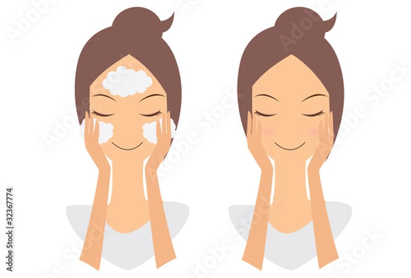 Obraz 洗顔　スキンケア