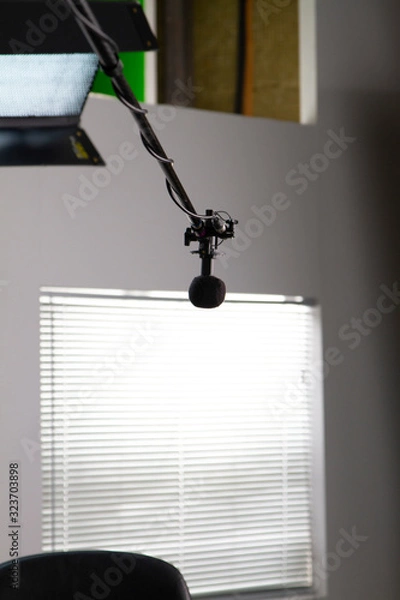 Fototapeta Microphone Boom in Sitcom Studio Set