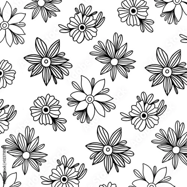 Fototapeta seamless floral pattern with flowers