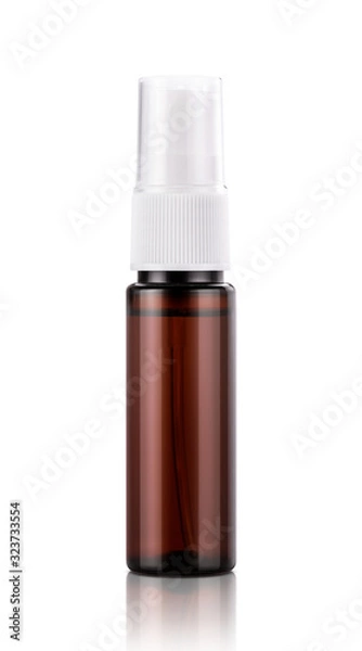 Fototapeta brown transparent mouth spray bottle for product design mock-up