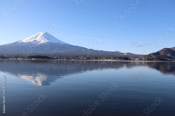 Fototapeta 河口湖からの富士山