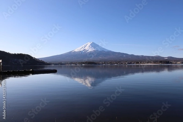 Fototapeta 河口湖からの富士山