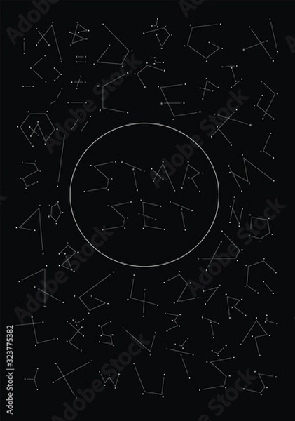 Obraz starry alphabet