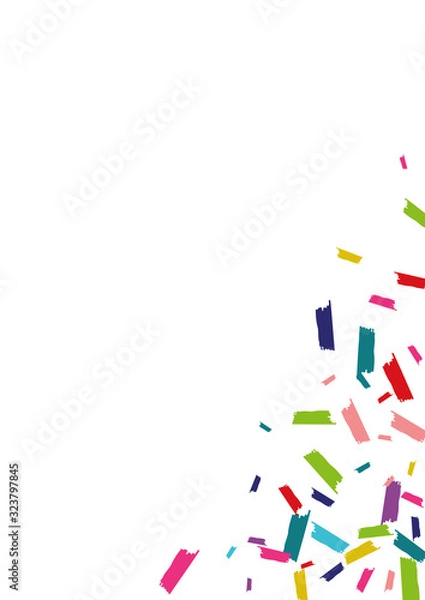 Fototapeta Rainbow Abstract Rain Card. Round Background.