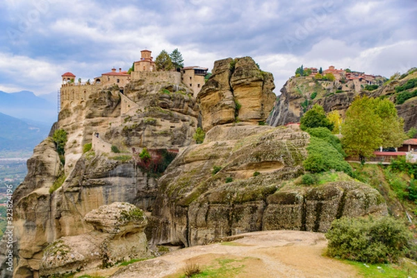 Fototapeta Monastery of Varlaam and Holy Monastery of Great Meteoron in Meteora, Greece