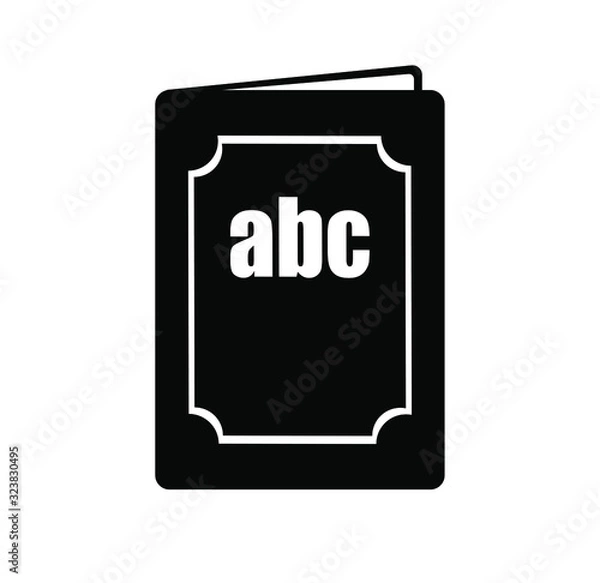 Fototapeta book icon on white background