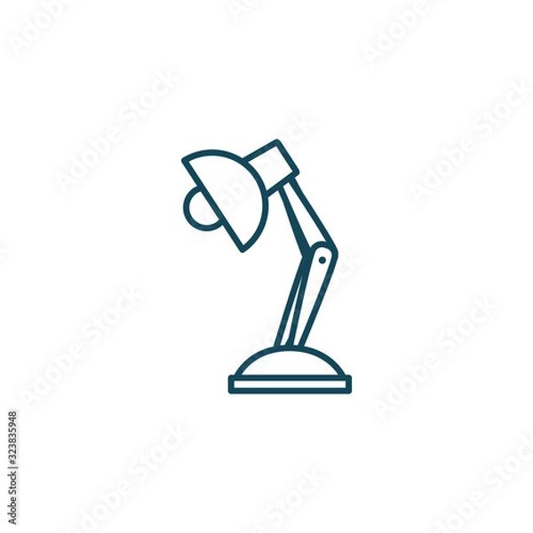 Fototapeta Isolated desk lamp line style icon vector design