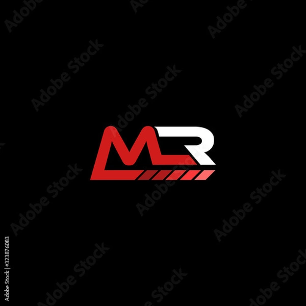 Obraz Letter MR Branding Modern Abstract Creative Icon Logo Design Template Element Vector