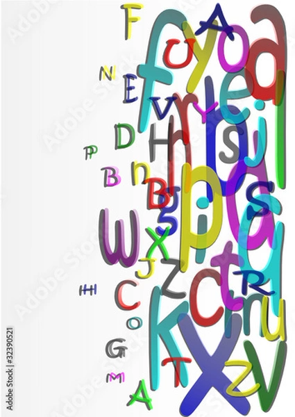 Obraz abstract alphabet