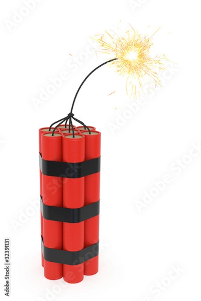 Obraz Dynamite with burning wick