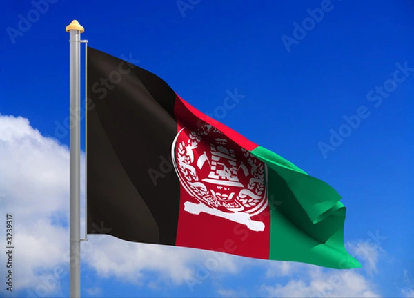 Fototapeta afghanistan flag (include clipping path)