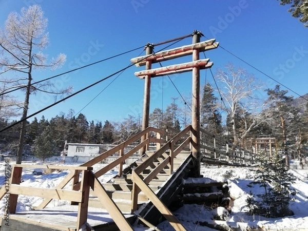 Obraz bridge in winter