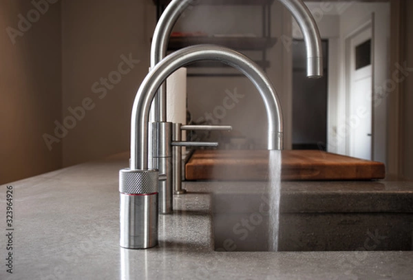 Obraz boiling water tap in kitchen