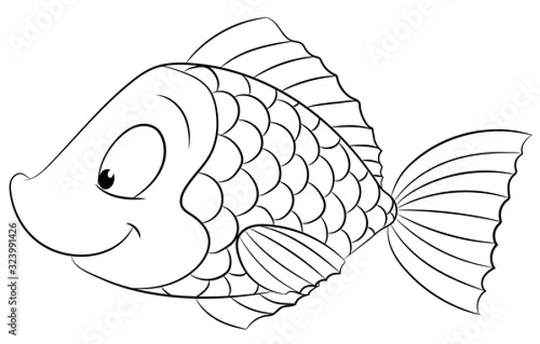 Obraz Śliczne ryby - ilustracji wektorowych