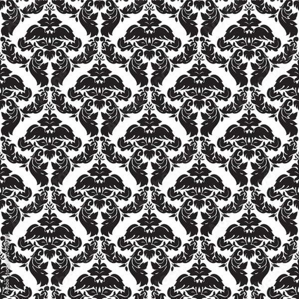Fototapeta Seamless Damask pattern. Vector illustration.