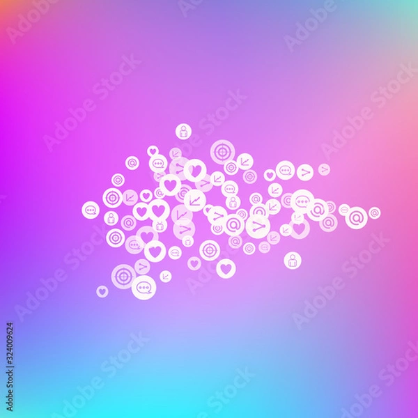 Fototapeta Social media marketing, Communication networking