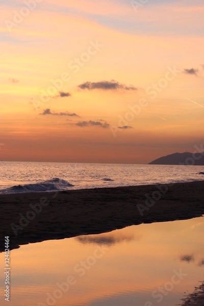 Fototapeta wawe sunset