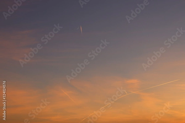 Fototapeta sunset from the sky