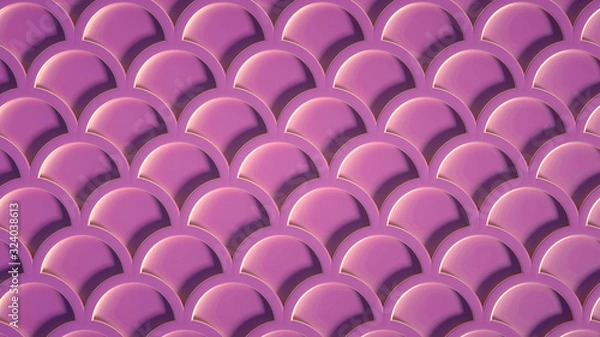Fototapeta Geometric interior background. 3d illustration, 3d rendering.