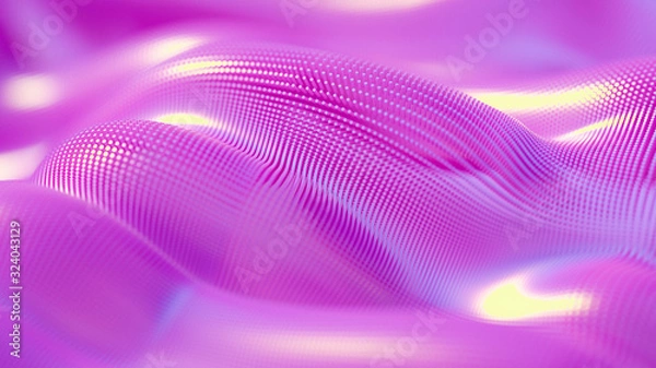 Fototapeta Drapery fabric abstraction. 3d illustration, 3d rendering.