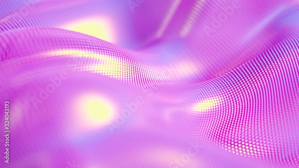 Fototapeta Drapery fabric abstraction. 3d illustration, 3d rendering.