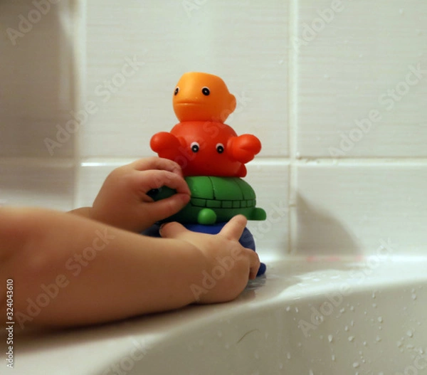 Obraz many different toys in the form of rubber animals