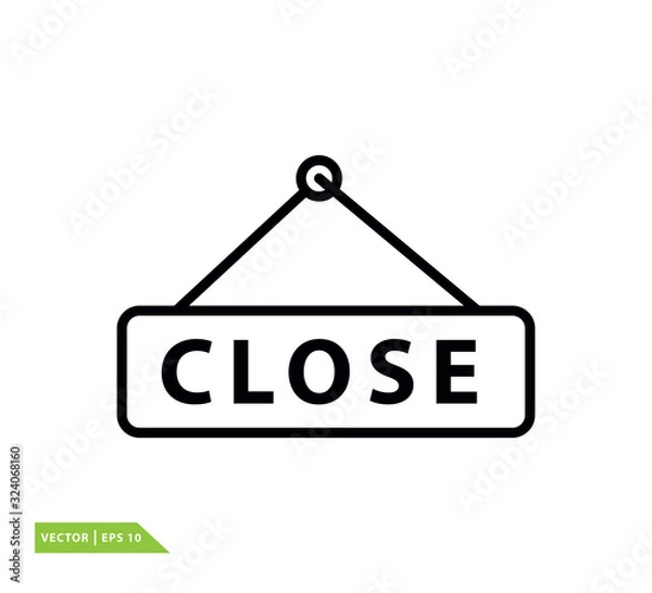 Fototapeta Close icon vector design template