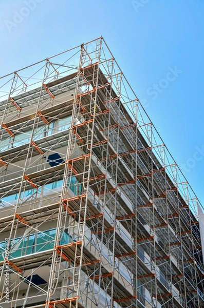 Fototapeta 建設中のマンション