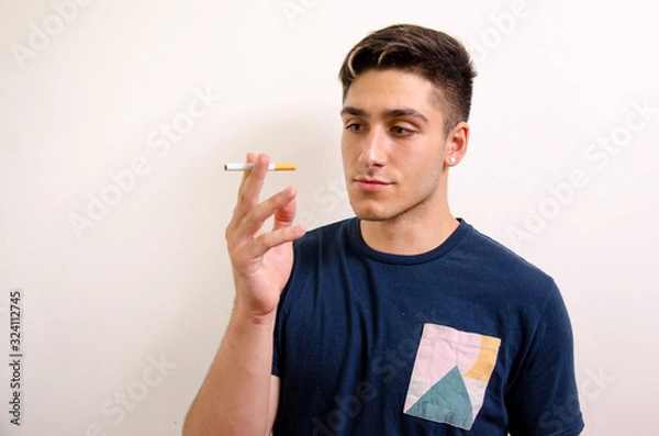 Obraz Young man with cigarette