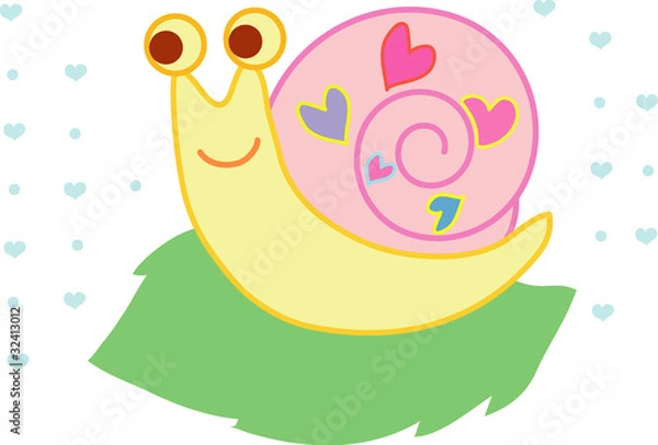 Obraz ハートのかたつむり