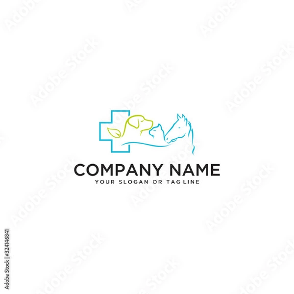 Obraz Horse design dog cat animal health clinic vector