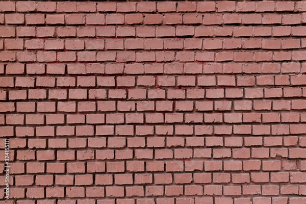 Obraz red rough brick wall abstract background