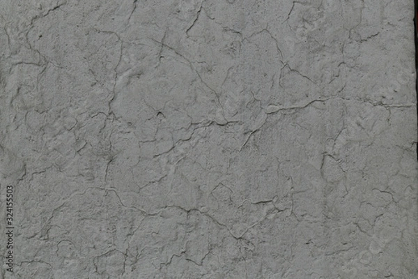 Obraz gray painted rough concrete wall surface texture with cracks